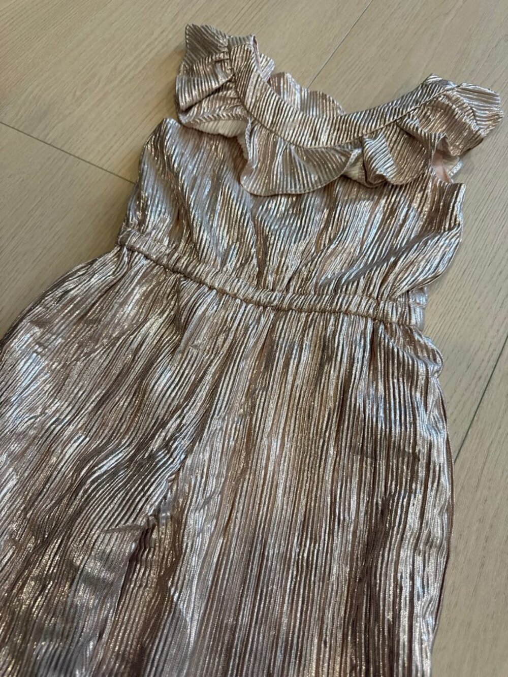 NWT Janie and Jack Dress 12-18M Rose Gold - Picture 2 of 6
